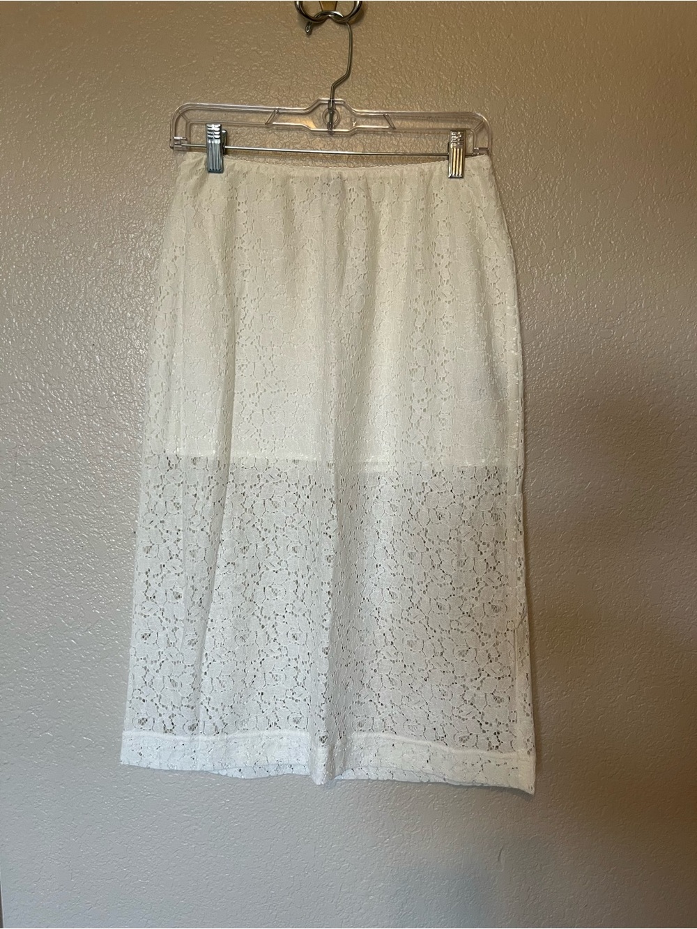 High Waisted Lace Midi Skirt by Old Navy